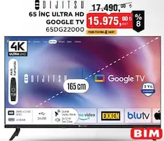 DİJİTSU 65DG22000 65 İNÇ ULTRA HD GOOGLE TV